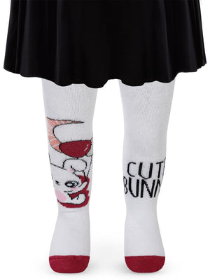 Civil Baby Cute Bunny Havlu 6-18 Ay Bebek Kız Külotlu Çorap - Beyaz
