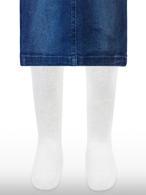 Civil Baby Basic Düz Havlu 6-18 Ay Bebek Kız Külotlu Çorap - Beyaz