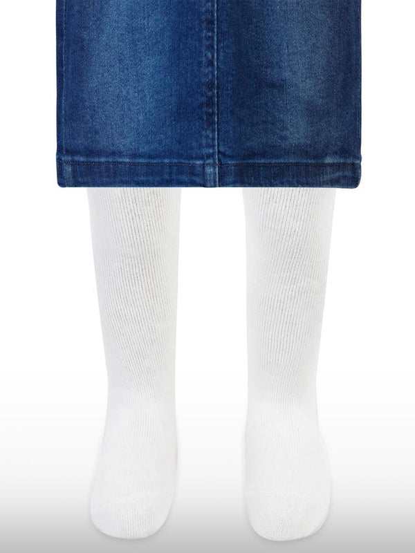 Civil Baby Basic Düz Havlu 6-18 Ay Bebek Kız Külotlu Çorap - Beyaz