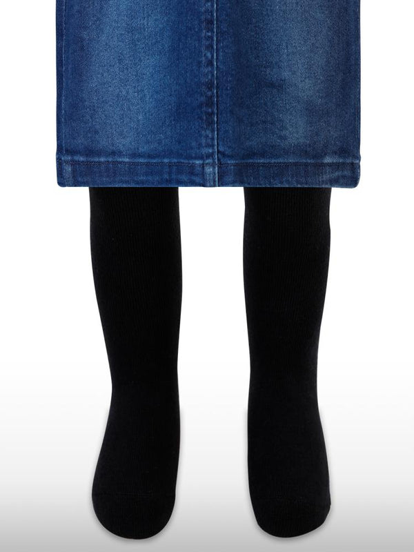 Civil Baby Basic Düz Havlu 6-18 Ay Bebek Kız Külotlu Çorap - Siyah