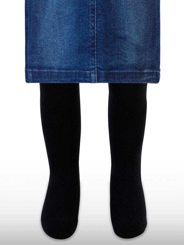 Civil Baby Basic Düz Havlu 6-18 Ay Bebek Kız Külotlu Çorap - Siyah