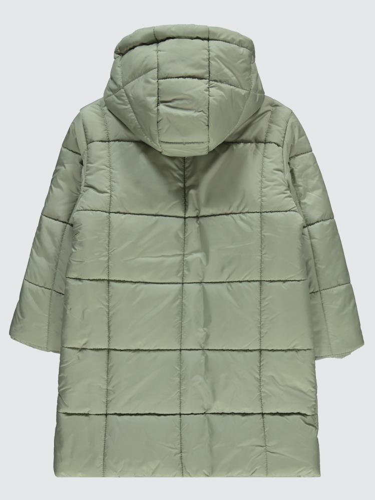 Civil Girls Çıt Çıtlı Kapşonlu 6-9 Yaş Mont - Yeşil