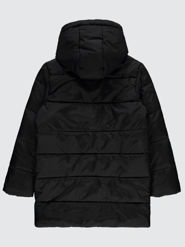 Civil Girls Uzun Oversize Şişme 10-13 Yaş Mont - Siyah