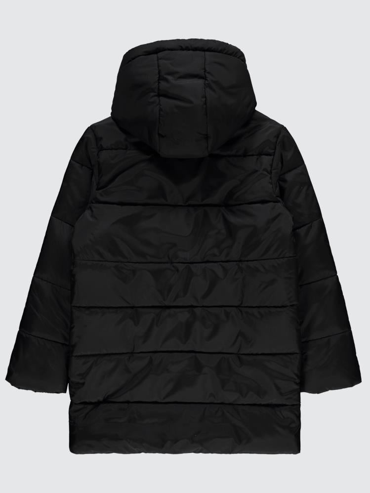 Civil Girls Uzun Oversize Şişme 10-13 Yaş Mont - Siyah