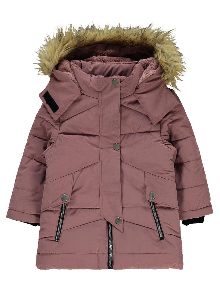 Civil Girls Damla Desenli 2-5 Yaş Mont - Pudra