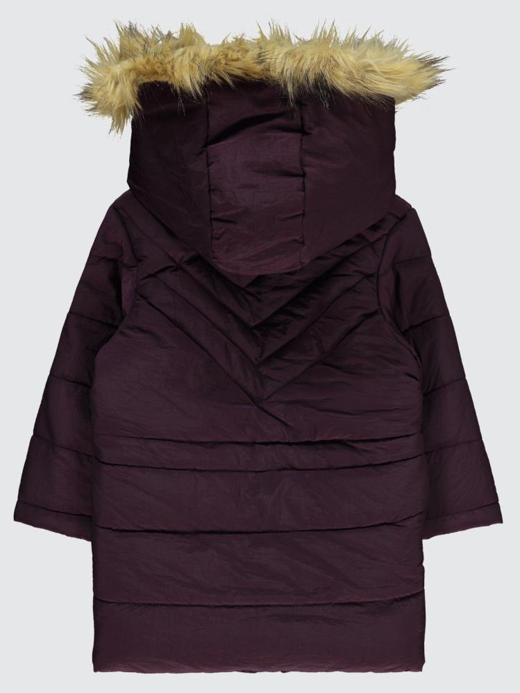 Civil Girls Körük Cepli Kuşaklı 2-5 Yaş Mont - Lila