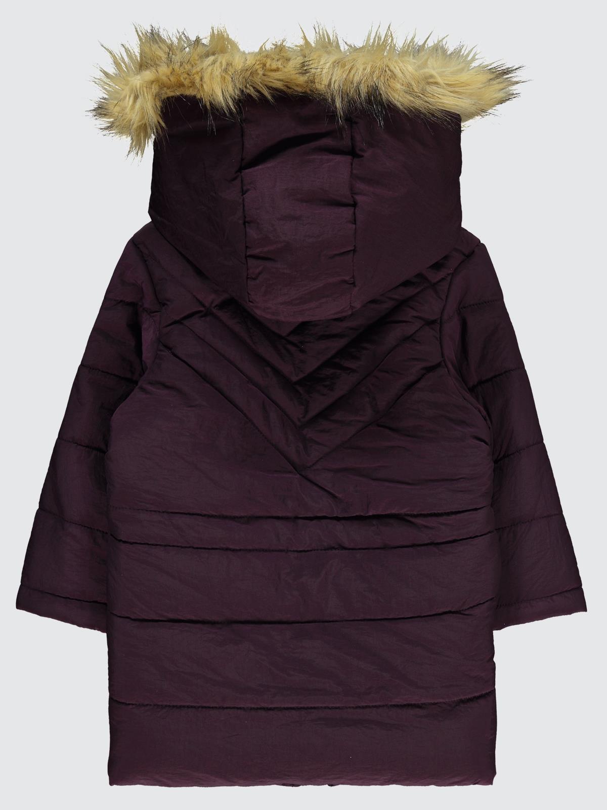 Civil Girls Körük Cepli Kuşaklı 2-5 Yaş Mont - Lila