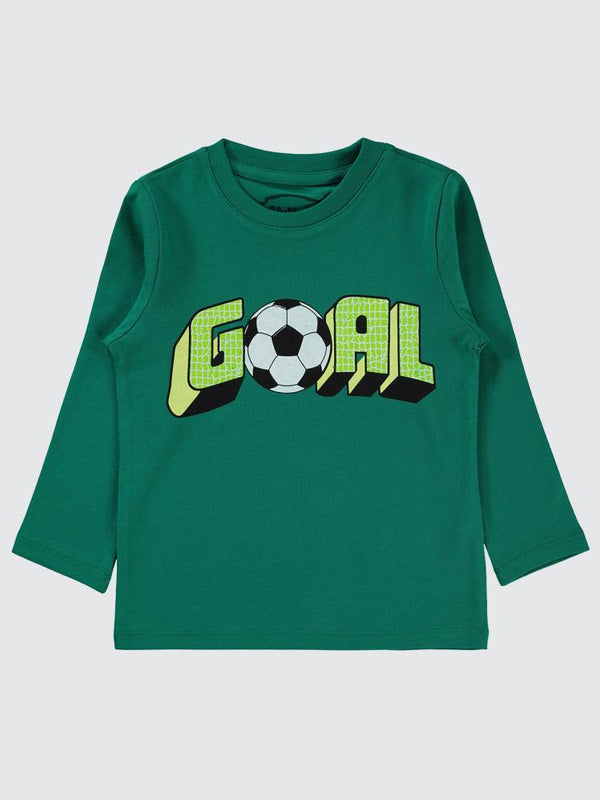 Civil Boys Goal Baskılı 2-5 Yaş Sweatshirt - Yeşil
