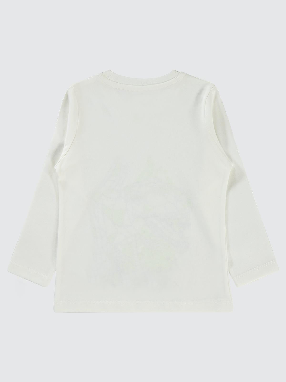 Civil Erkek Çocuk Geometrik Dino Baskılı Sweatshirt | Süprem Uzun Kol | Okul Kreş ve Günlük Kullanım - Ekru