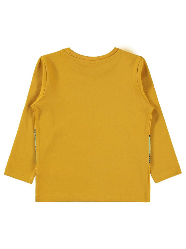 Civil Boys Dino Baskılı 2-5 Yaş Sweatshirt - Hardal
