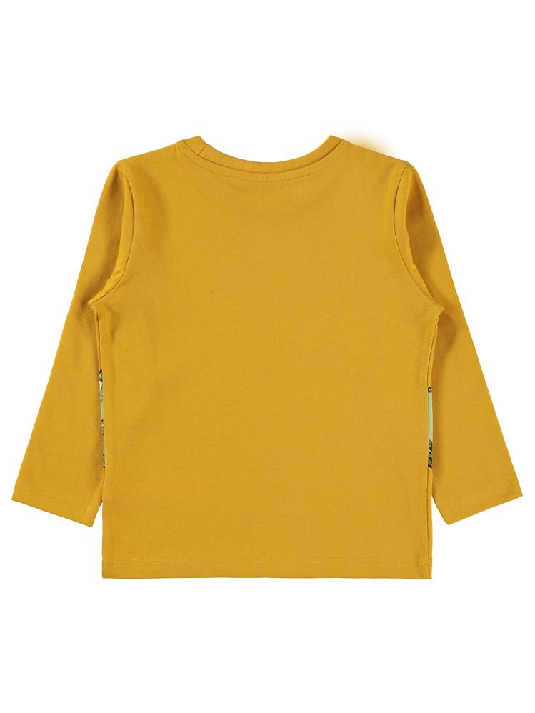 Civil Boys Dino Baskılı 2-5 Yaş Sweatshirt - Hardal