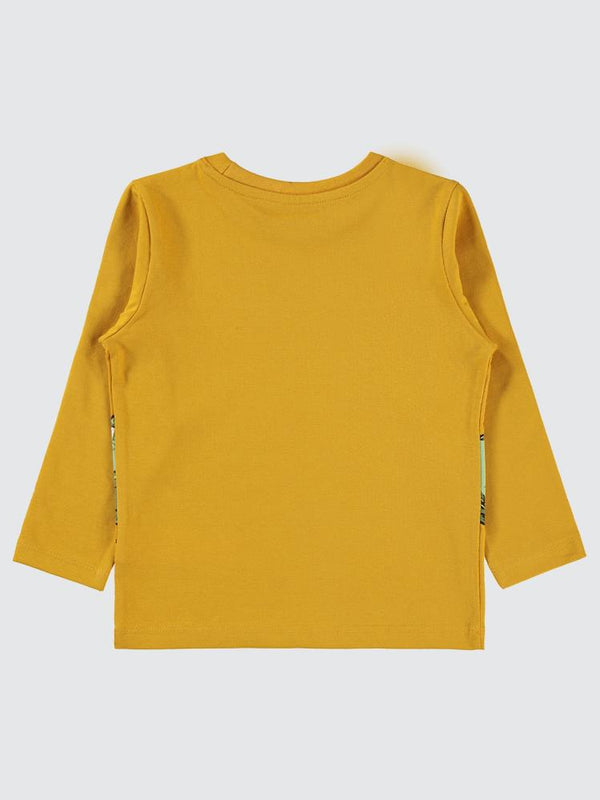 Civil Boys Dino Baskılı 2-5 Yaş Sweatshirt - Hardal