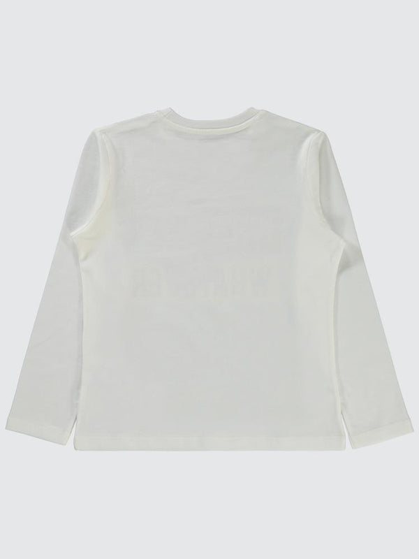 Civil Boys Whatever Baskılı 6-9 Yaş Sweatshirt - Ekru