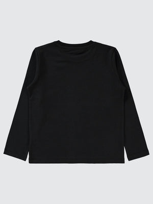 Civil Boys 96 Moto Baskılı 6-9 Yaş Sweatshirt - Siyah