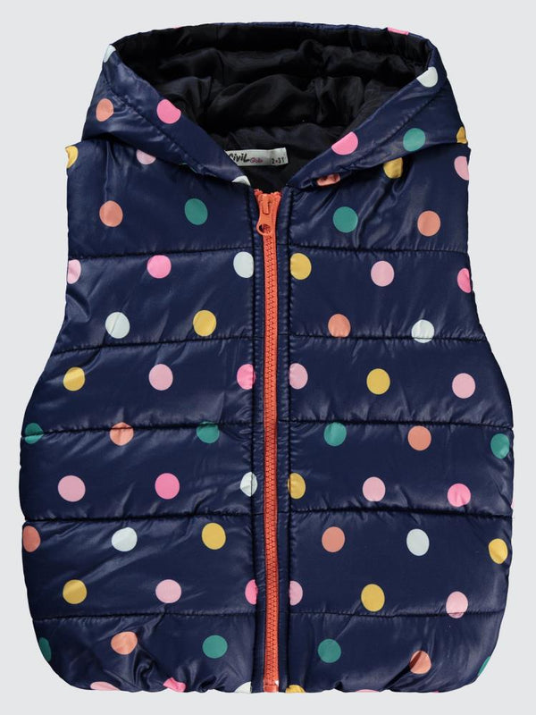 Civil Girls Puanlı 2-5 Yaş Yelek - Lacivert