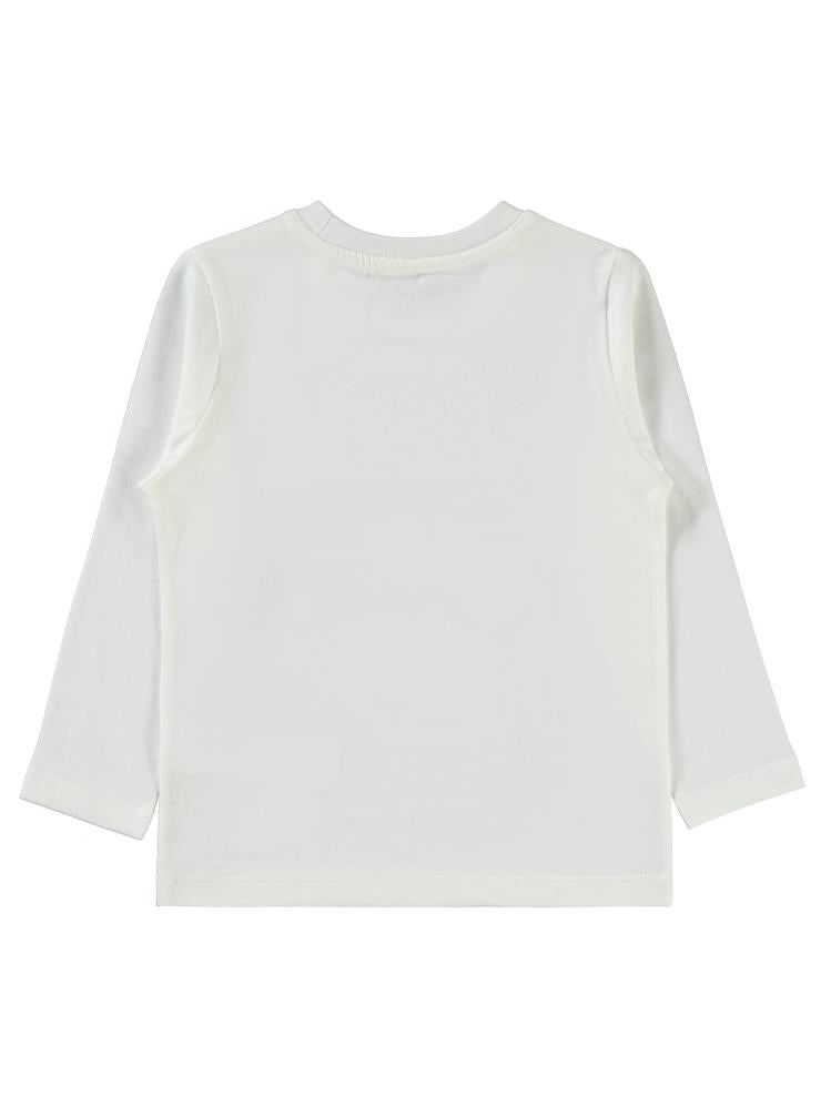 Civil Boys Race Baskı 2-5 Yaş Sweat - Ekru