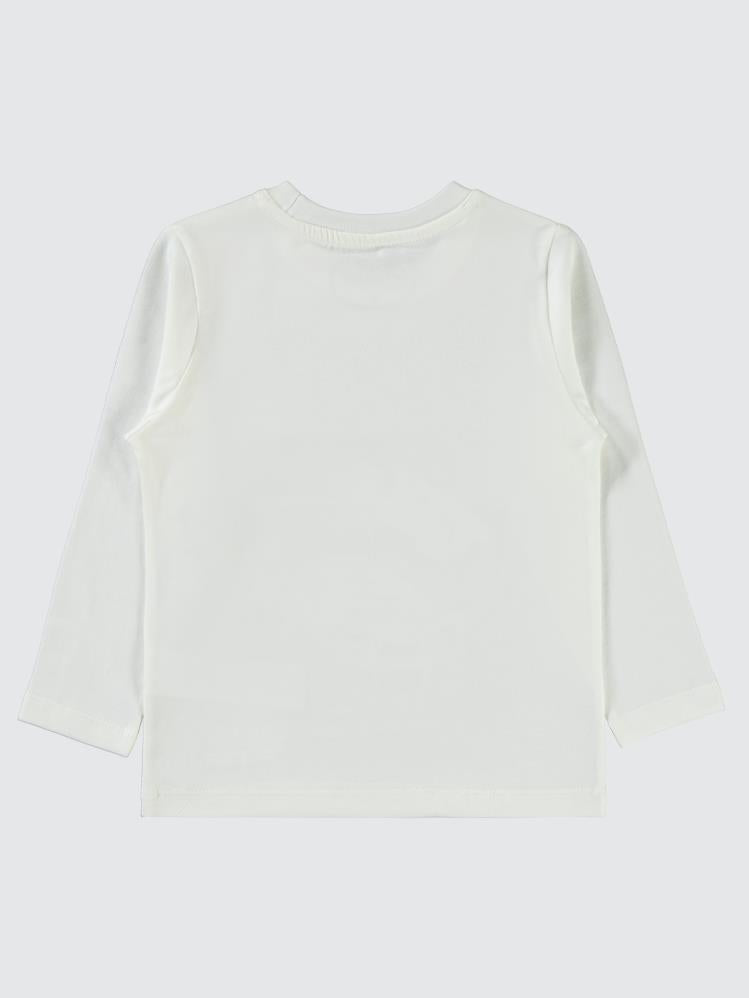 Civil Boys Race Baskı 2-5 Yaş Sweat - Ekru