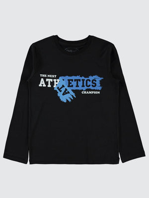 Civil Boys Champıon Baskılı 10-13 Yaş Sweatshirt - Siyah