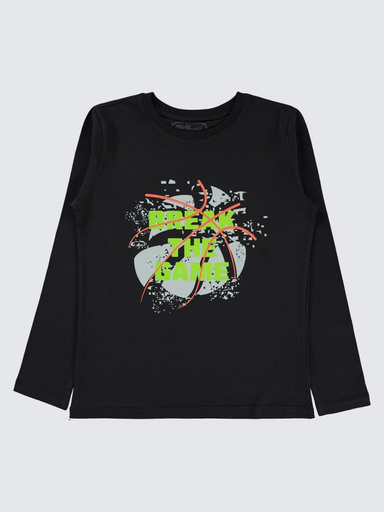 Civil Boys Break The Game Baskılı 10-13 Yaş Sweatshirt - Siyah