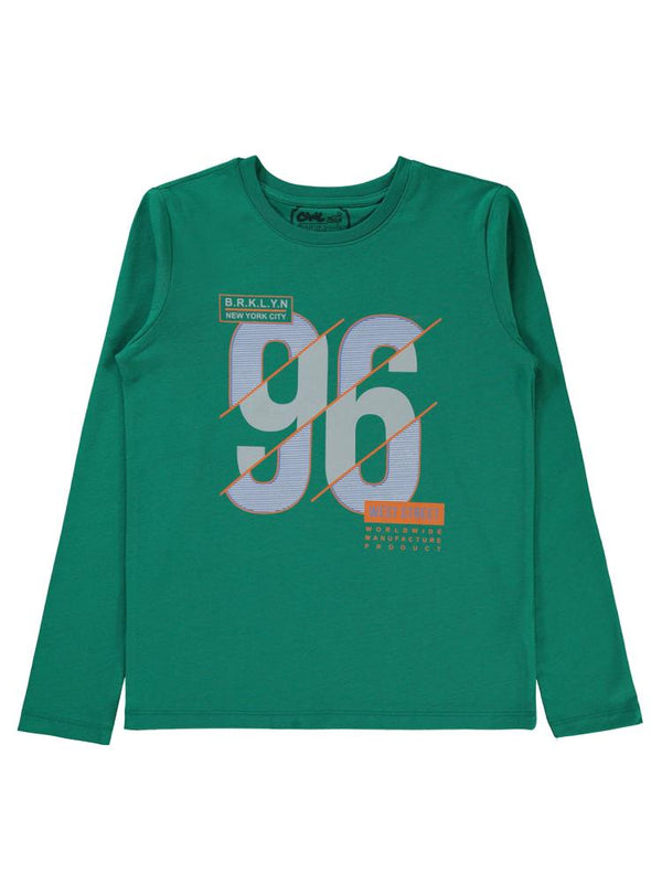 Civil Boys 96 Baskılı 10-13 Yaş Sweatshirt - Yeşil