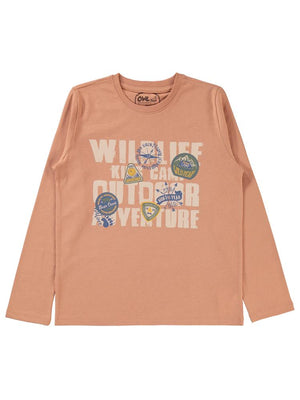 Civil Boys Wild Life Baskılı 10-13 Yaş Sweatshirt - Turuncu