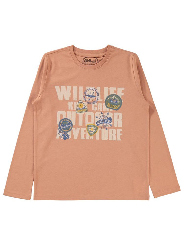 Civil Boys Wild Life Baskılı 10-13 Yaş Sweatshirt - Turuncu