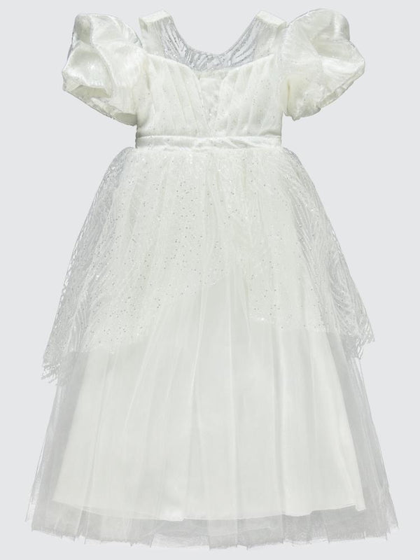 Civil Girls Simli 6-14 Yaş Abiye - Bej