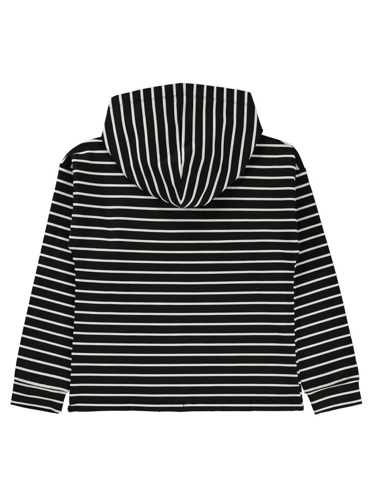 Civil Girls 2 İplik Çizgili 10-13 Yaş Sweatshirt - Siyah