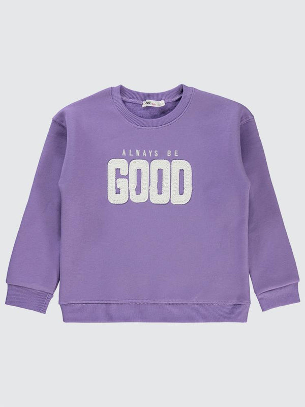 Civil Girls Good Nakışlı 10-13 Yaş Sweatshirt - Lila