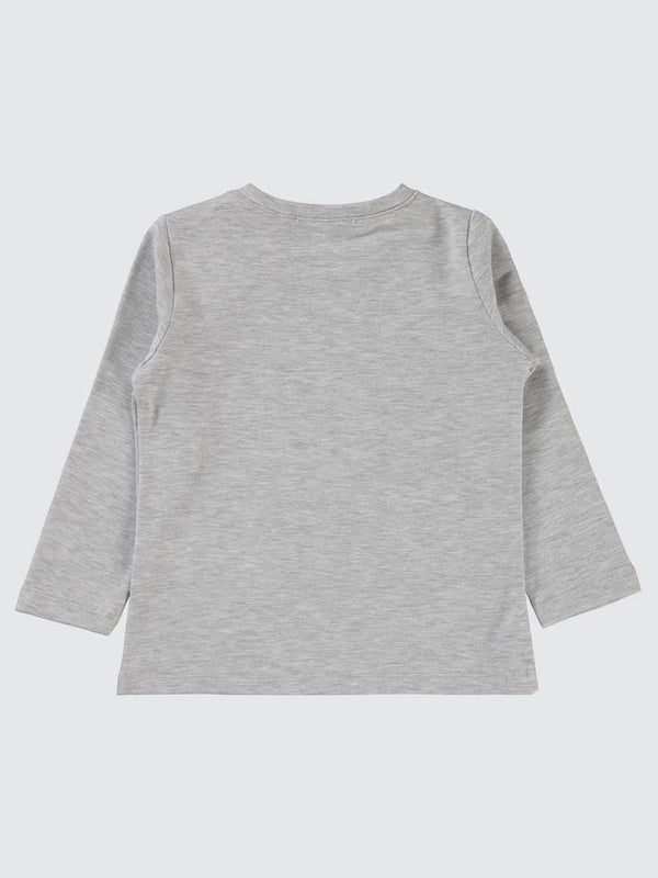 Civil Girls Kulaklıklı Kedi Baskılı 2-5 Yaş Sweatshirt - Gri
