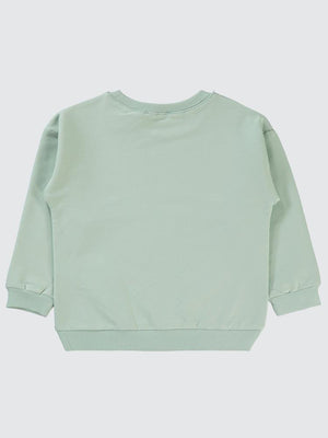 Civil Girls Panda Baskılı 2-5 Yaş Sweatshirt - Yeşil