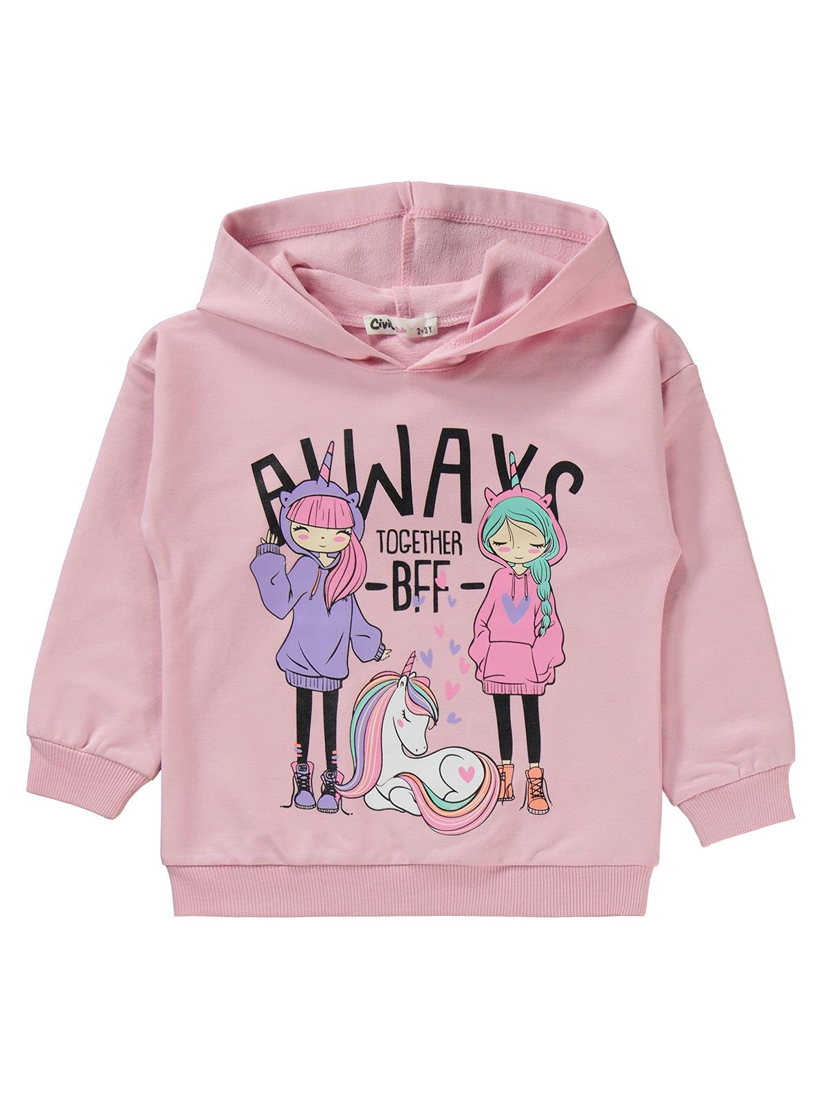 Civil Girls Always Anime Baskılı 2-5 Yaş Eşofman Takımı - Pembe