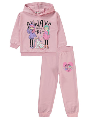 Civil Girls Always Anime Baskılı 2-5 Yaş Eşofman Takımı - Pembe
