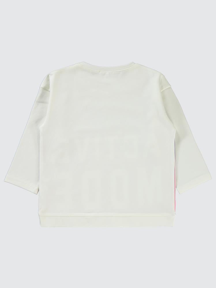 Civil Girls Active Mode Baskılı 2-5 Yaş Sweatshirt - Beyaz