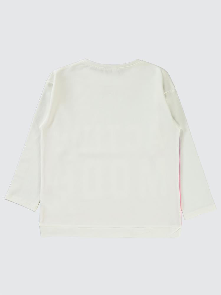 Civil Girls Active Mode Baskılı 6-9 Yaş Sweatshirt - Beyaz