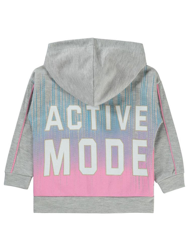 Civil Girls Active Mode Baskılı 2-5 Yaş Hırka - Gri