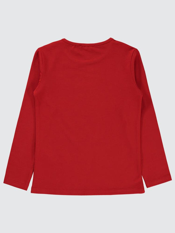 Civil Girls Good Things Baskılı 6-9 Yaş Sweatshirt - Kırmızı