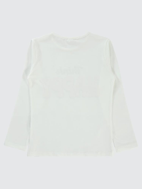 Civil Girls Happy Baskılı 6-9 Yaş Sweatshirt - Ekru