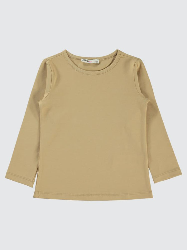 Civil Girls Basic 2-5 Yaş Sweatshirt - Bej