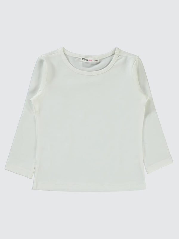 Civil Girls Basic 2-5 Yaş Sweatshirt - Ekru