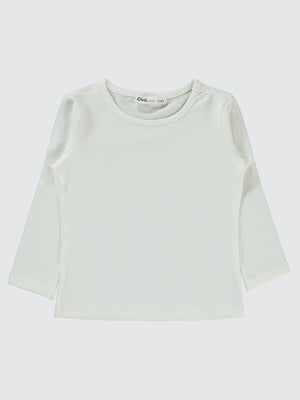 Civil Girls Basic 2-5 Yaş Sweatshirt - Ekru