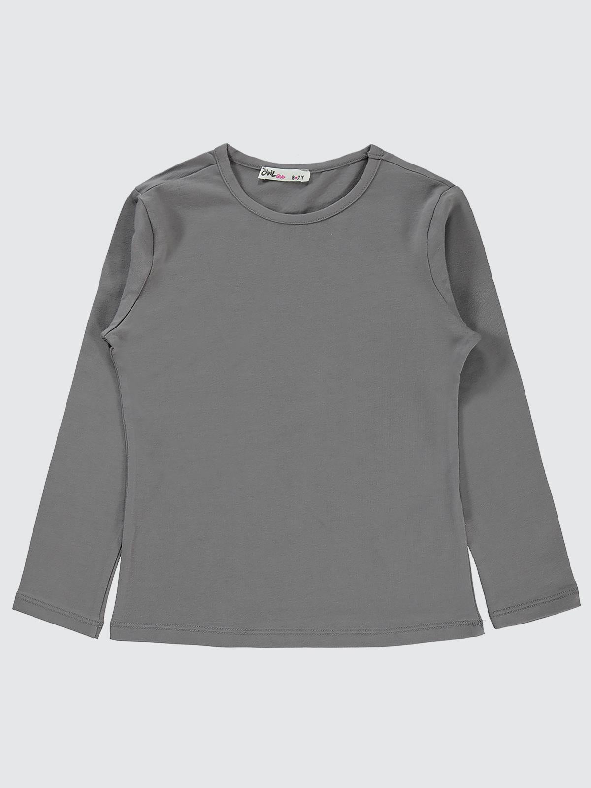Civil Girls Basic 6-9 Yaş Sweatshirt - Gri