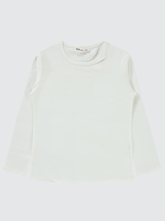 Civil Girls Basic 10-13 Yaş Sweatshirt - Ekru