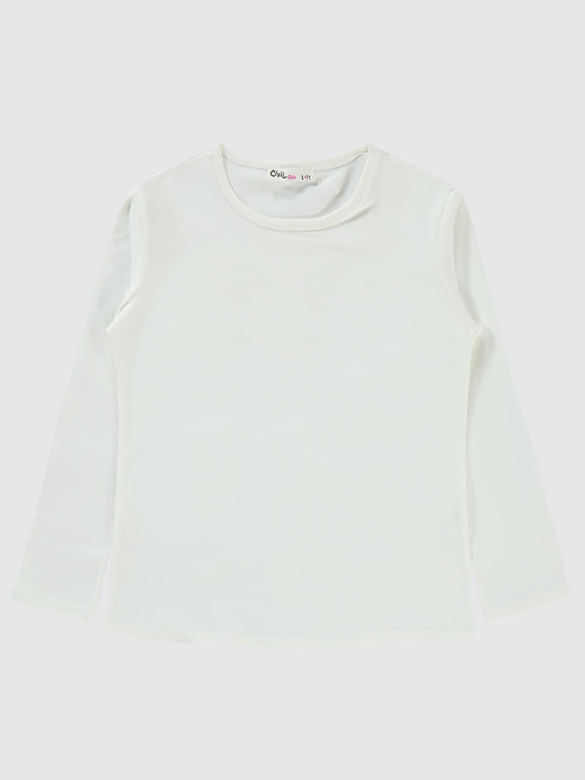 Civil Girls Basic 10-13 Yaş Sweatshirt - Ekru