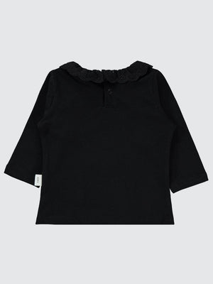 Civil Baby Dantel Yaka  6-18 Ay Sweatshirt - Siyah