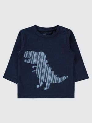 Civil Baby Dinozor Baskılı 6-18 Ay Sweatshirt - Lacivert