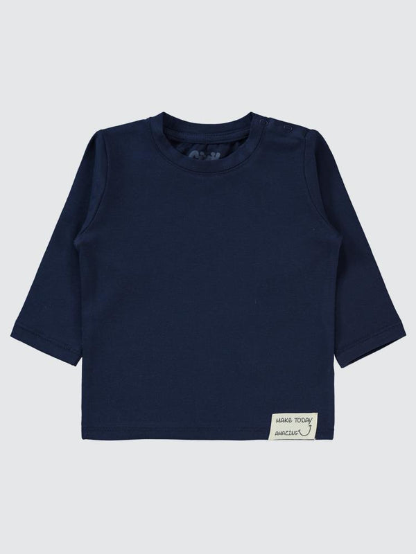 Civil Baby Basic Süs Etiketli 6-18 Ay Sweatshirt - Lacivert