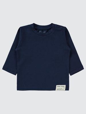 Civil Baby Basic Süs Etiketli 6-18 Ay Sweatshirt - Lacivert