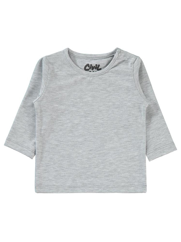 Civil Baby Basic 6-18 Ay Sweatshirt - Gri