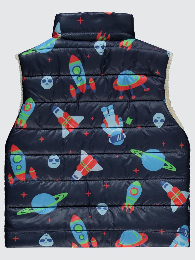 Civil Boys Uzay Desen Velsoftlu 2-5 Yaş Yelek - Lacivert